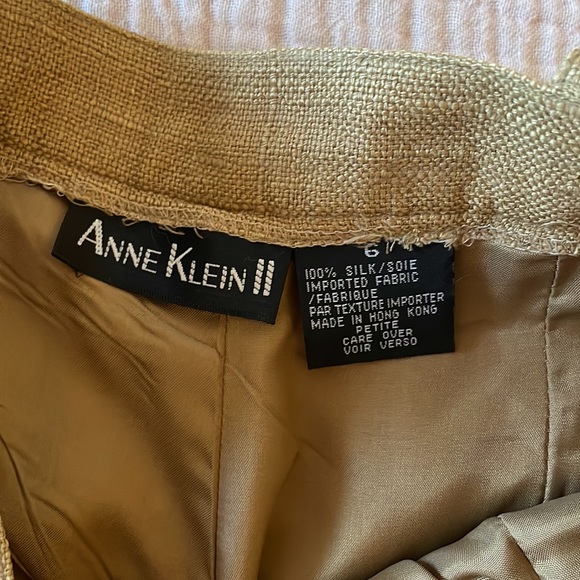 Vintage Anne Klein pleated trousers in woven silk - Picture 3 of 6